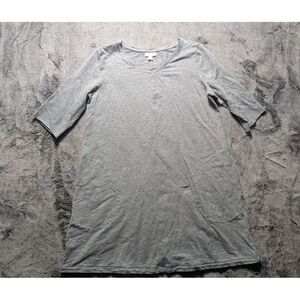 Pure Jill Short Sleeve Tunic Shirt Women's Size Small Gray